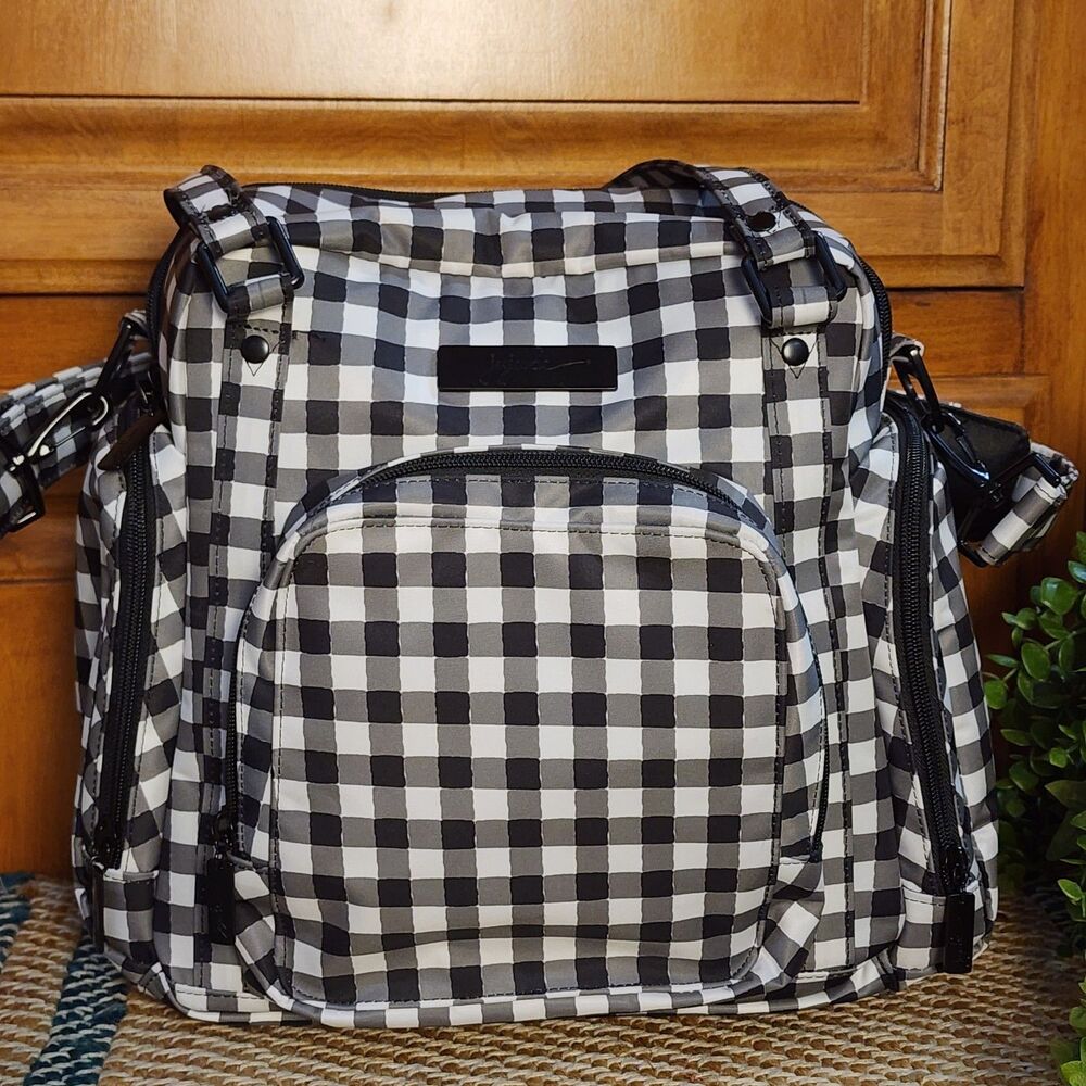 Ju-Ju-Be Gingham Style Be Supplied Pumping Diaper Bag Complete EUC - Picture 4 of 16